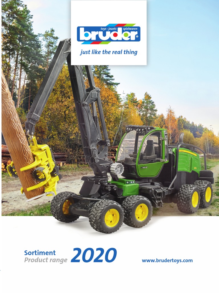 Bruder 02135 John Deere 1270G Harvester mit 1 Baumstamm Forst Neuheit 2020 
