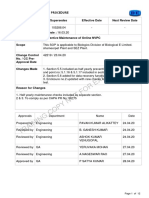 Training Copy Not For Execution: Sop No. Supersedes Effective Date Next Review Date