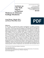 Negative Emotions As Risk Factors For Self-Directed Violence and Intimate Partner Violence in Chinese College Students