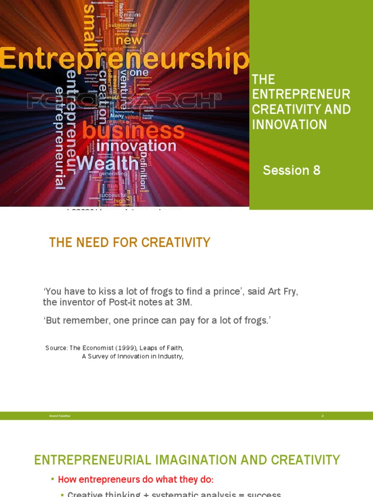 Session 8 Creativity Innovation And Entrepreneurship Pdf