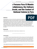 Cocina Peruana para El Mundo: Gastrodiplomacy, The Culinary Nation Brand, and The Context of National Cuisine in Peru