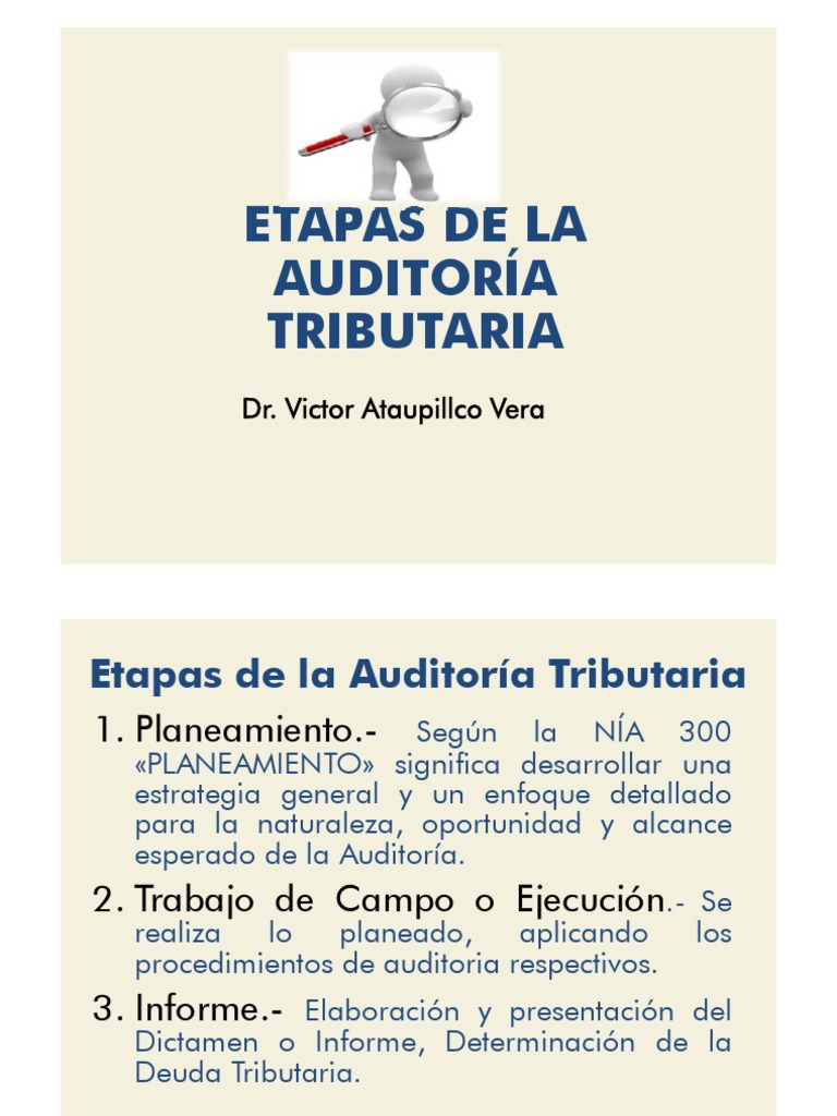 Fases de la Auditoría Tributaria | PDF | Auditoría | Contralor