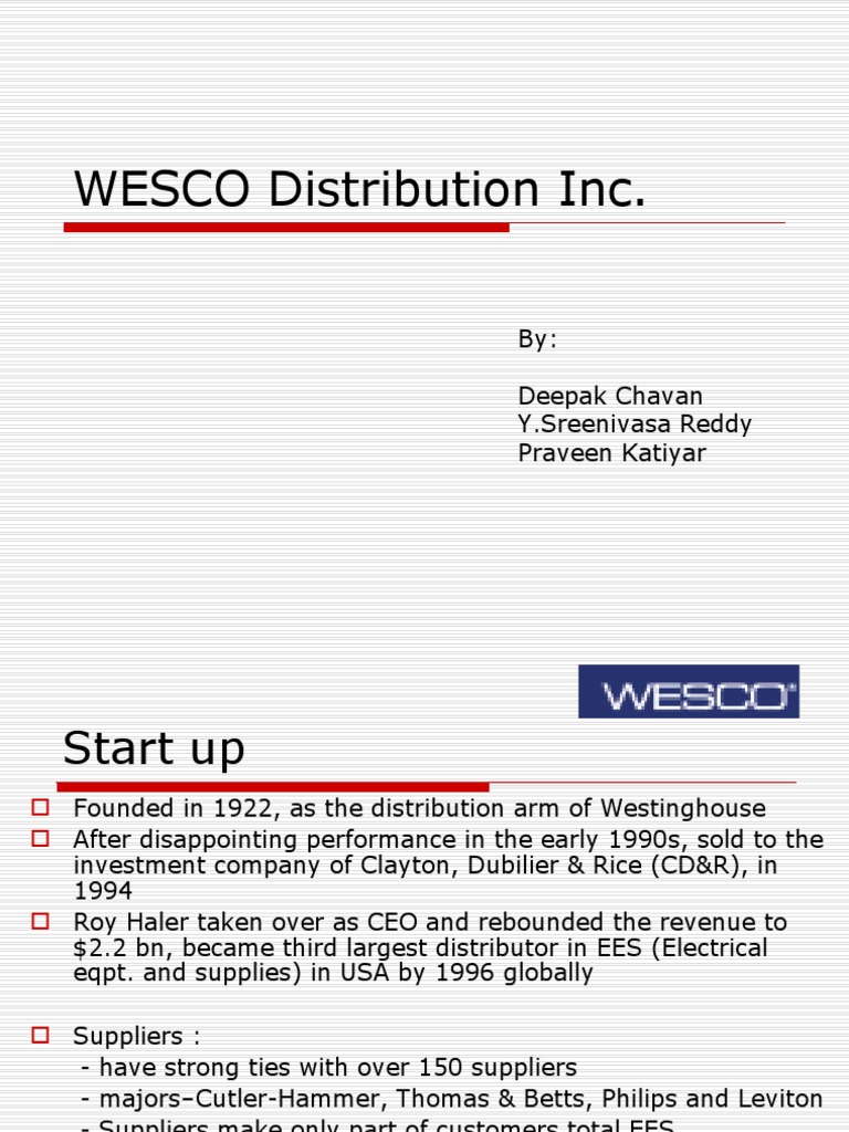 WESCO PDF Inventory Sales