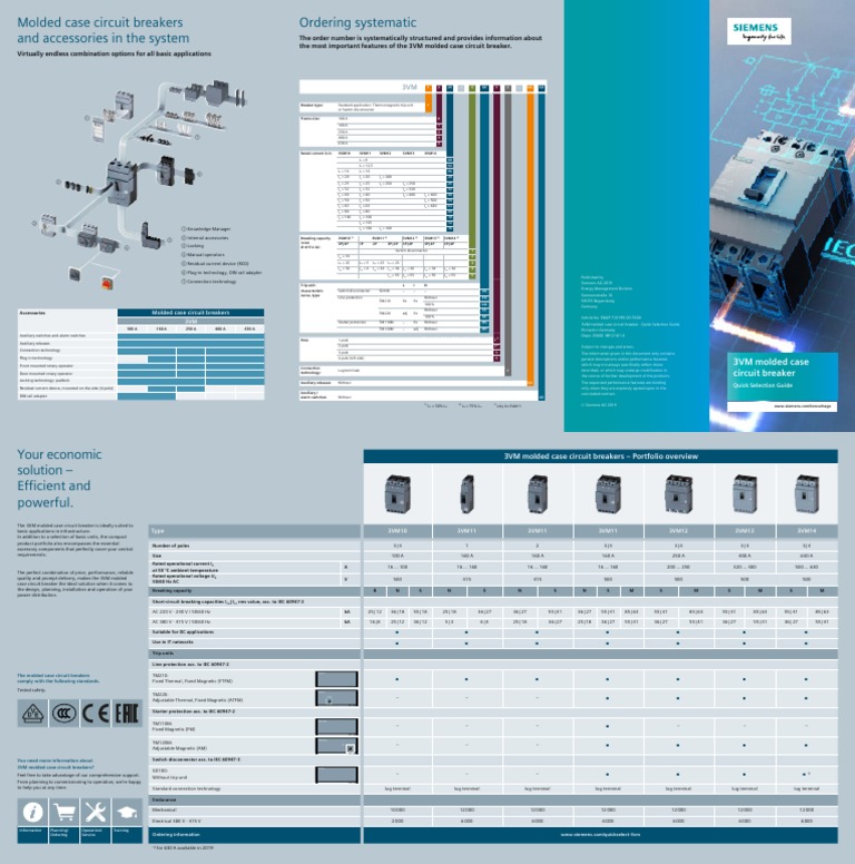 3VM Molded Case Circuit Breaker Quick Selection - Brochure 2019 03 12 ...