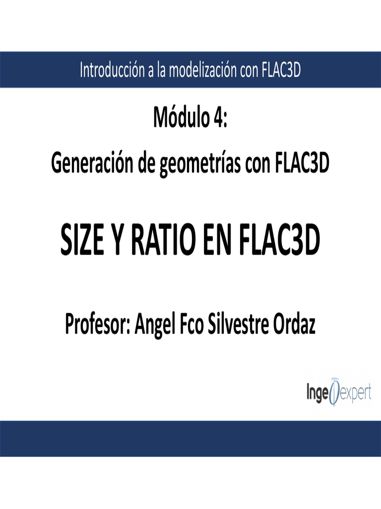 Size y Ratio en FLAC3D | PDF | Matemática Elemental | Enseñanza de ...
