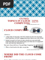 CS 5412: Topics in Cloud Computing: Ken Birman Spring, 2018