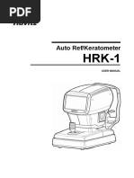 Auto Ref/Keratometer: User Manual