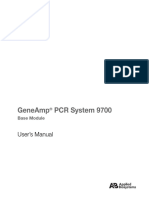 Geneamp PCR System 9700: User'S Manual