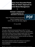 Eco-Art Initiatives of Discarded Plastic Materials (DPM) - An Artist’s Approach to Environmental Waste Management.pptx
