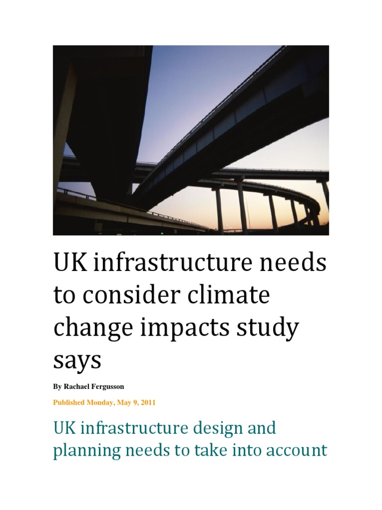 UK Infrastructure Climate Change Study | PDF | Technology & Engineering