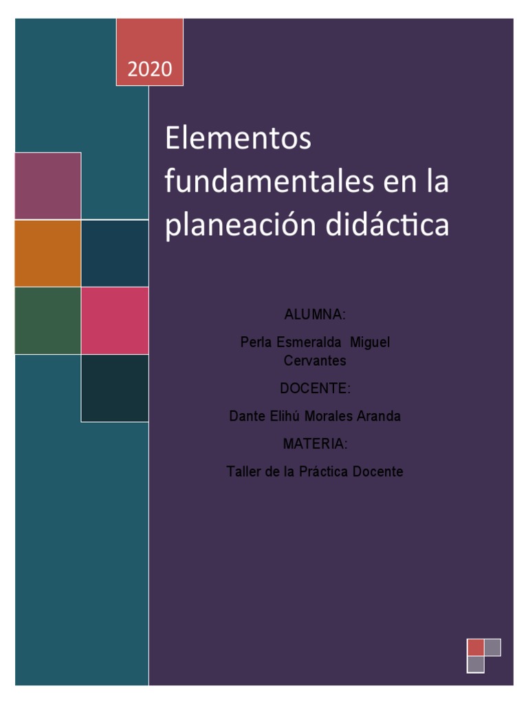 Elementos Clave de la Planeación Didáctica | PDF | Aprendiendo estilos ...