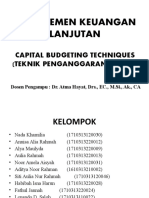 Capital Budgeting Techniques Makalah