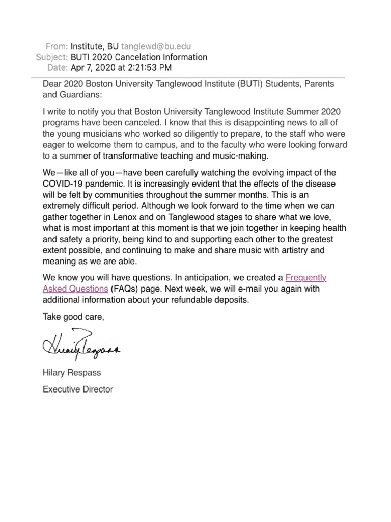 BUTI Summer 2020 Program Canceled | PDF | Social Science | Wellness