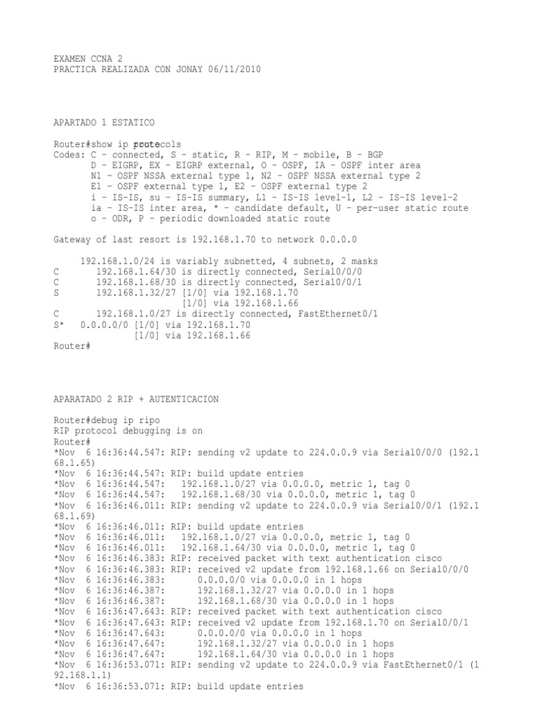 CCNA 2 Routing Protocols Guide | PDF | Routing | Router (Computing)