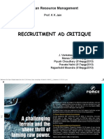 Reccruitment Ad Critique: Human Resource Management