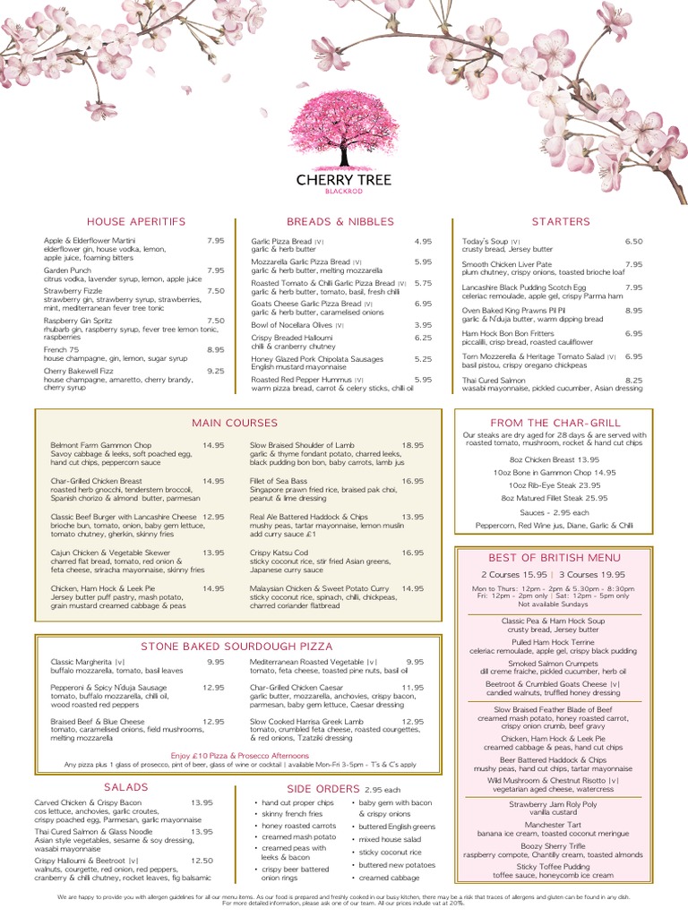 Cherry Tree Main Menu - July 2020 | PDF | French Fries | Salad