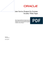 Auto Service Request For Systems Security White Paper: Oracle, Inc. Date: May 2012