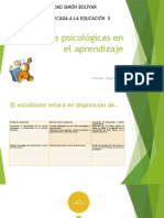 Clase Teorías Psicologicas en el aprendizaje II 2017-1