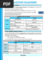 Defining & Non-Defining Exercises With Answers PDF | PDF