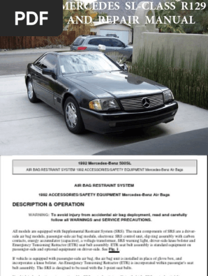 Mercedesslclass1990 1995r129 Airbag Seat Belt