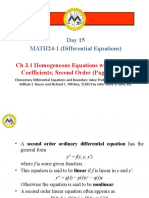 16.3.1 - Homogeneous Equations With Constant Coefficients Second Order