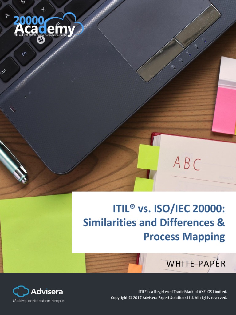 Itil Vs Iso Iec 20000 Similarities And Differences Process Mapping