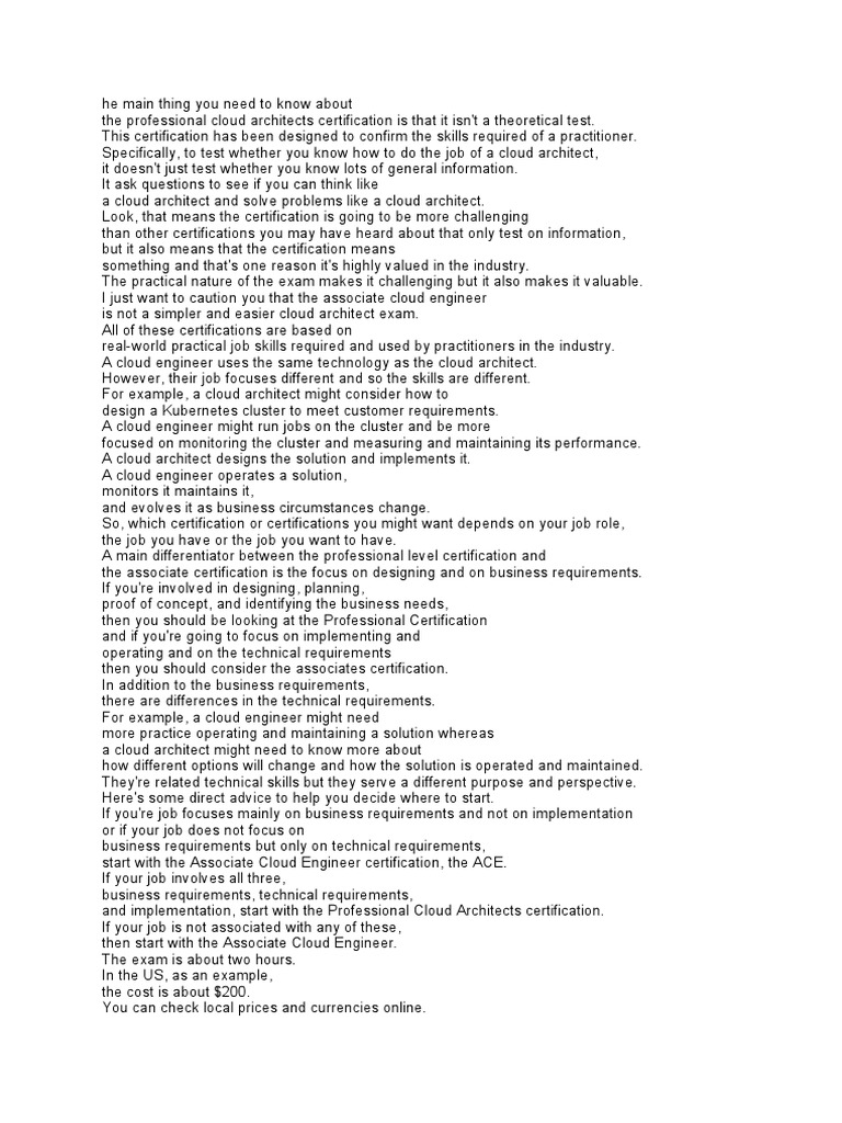 GCP Professional Cloud Architect Guide | PDF | Cloud Computing | No Sql