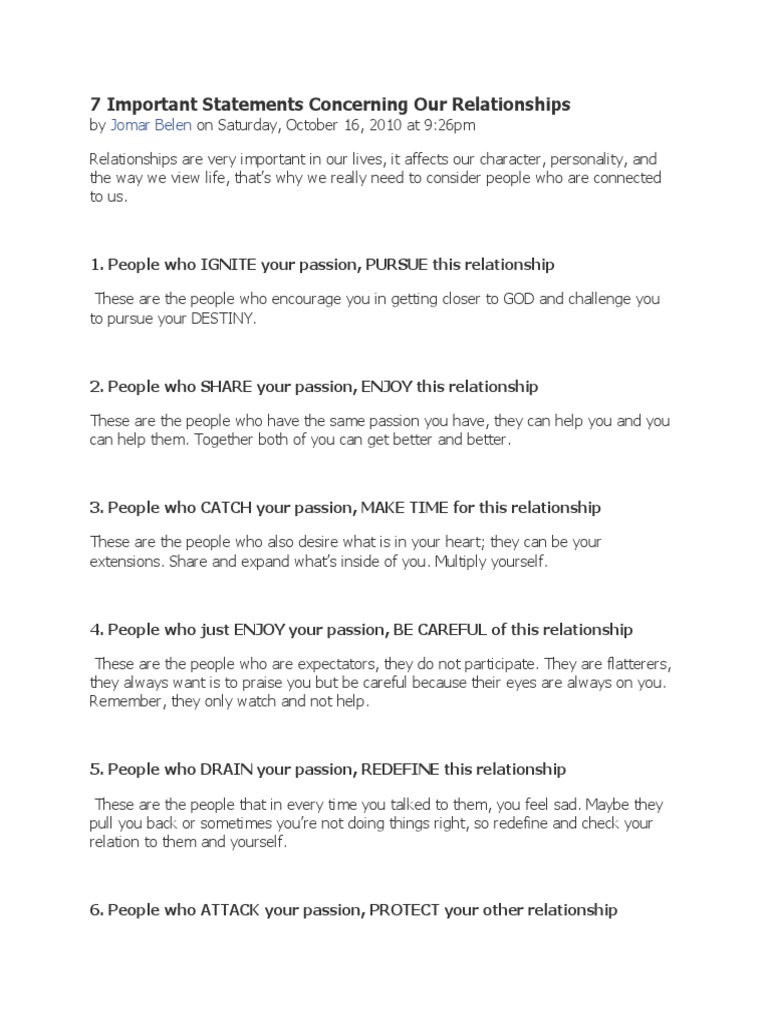 7 Key Relationship Insights for Growth | PDF