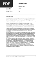 Unit 2: Networking: Unit Code H/615/1619 Unit Type Core Unit Level 4 Credit Value 15