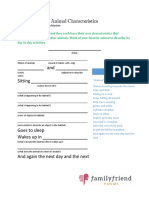 Animal Characteristics PDF