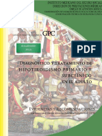 GPC 2016 Hipotiroidismo Subclinico PDF