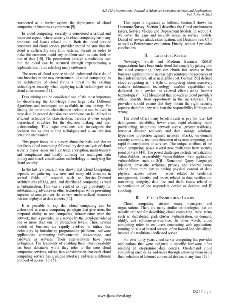 Data Mining for Cloud Security Analysis | PDF | Cloud Computing ...