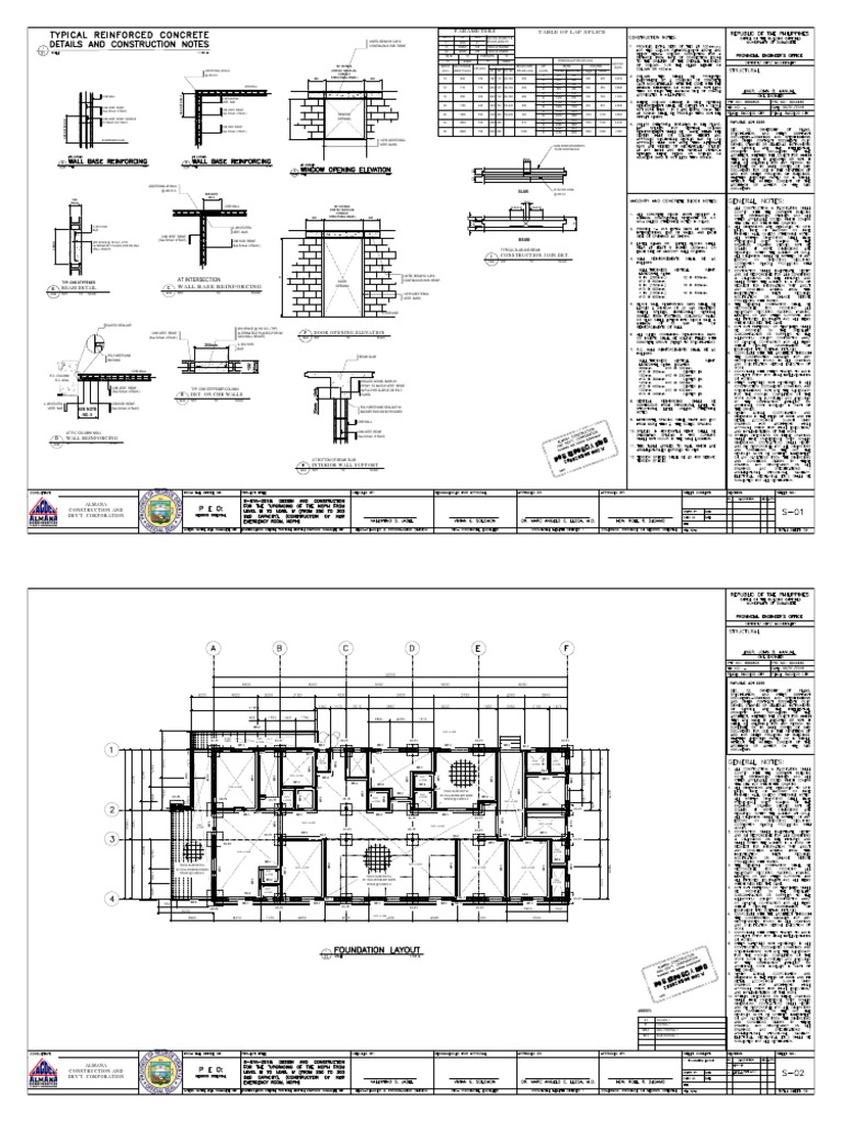 CHB Wall Structural Plan Sample | PDF | Building Engineering | Building ...