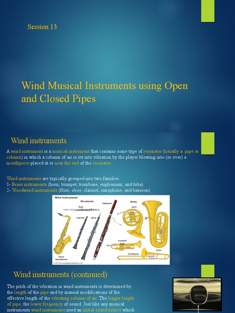 Wind Instruments: Open vs Closed Pipes | PDF | Woodwind Instruments ...