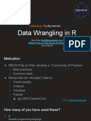 Data Wrangling in R PDF | PDF | Information Management | Data
