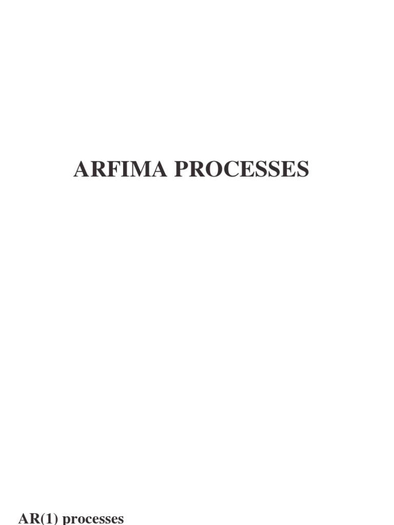 ARFIMA | PDF | Autoregressive Model | Autoregressive Integrated Moving ...