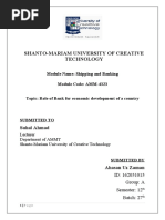 Shanto-Mariam University of Creative Technology: Module Name: Shipping and Banking Module Code: AMM-4323