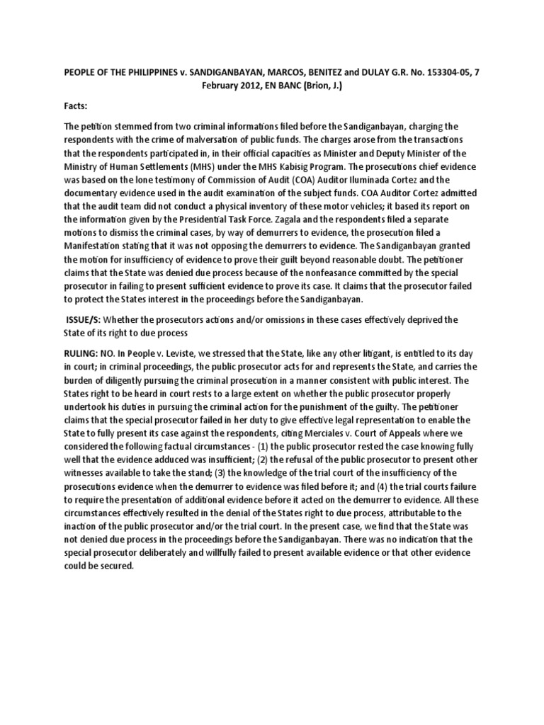 People of the philippines v sandiganbayan pdf prosecutor demurrer