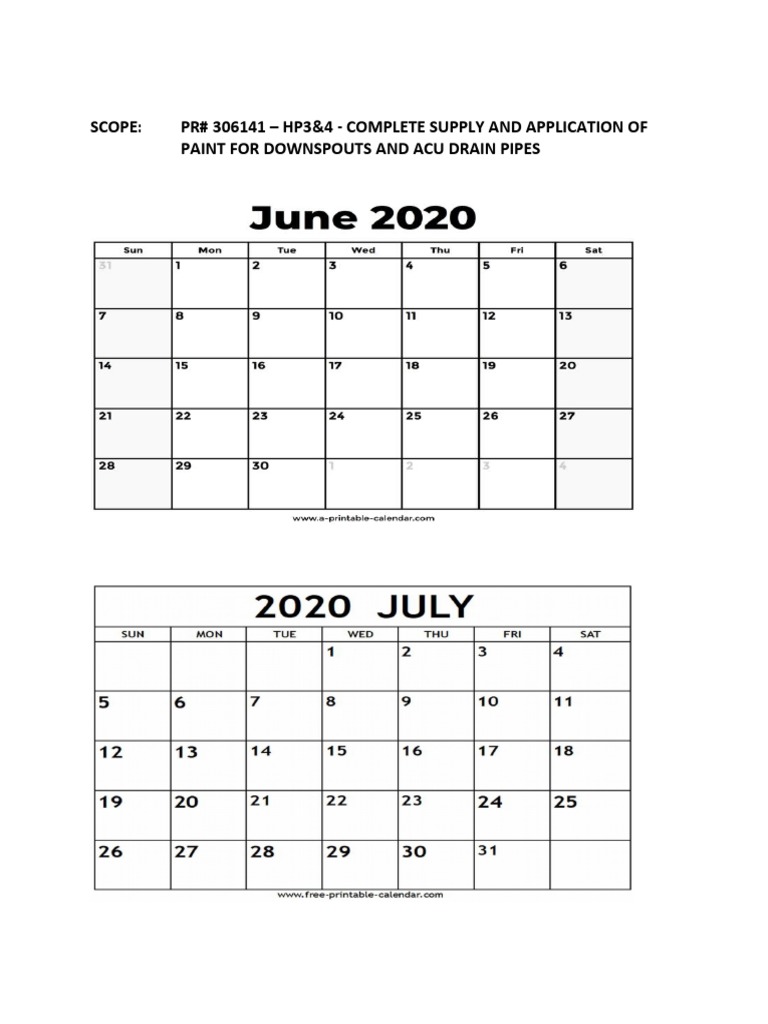 JuneJuly Calendar Tag PDF