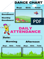Daily Attendance: Afternoon Morning Date