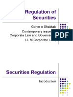 REGULATION OF SECURITIES