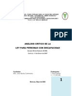 Acpd I Analisis de La Ley para Las Personas Con Discapacidad.