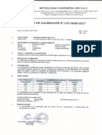 7.1. Certificado de calibración - correntómetro