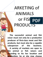 Marketing of Animals or Fish Products