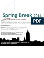 NYC Spring Break Mission Trip Flyer