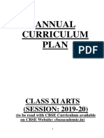 Annual Curriculum Plan: Class Xi Arts (SESSION: 2019-20)
