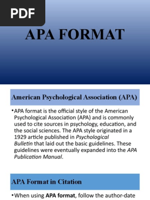 APA format