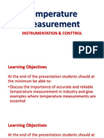 Temperature Measurement Fundamentals: Thermometry Principles and Elements