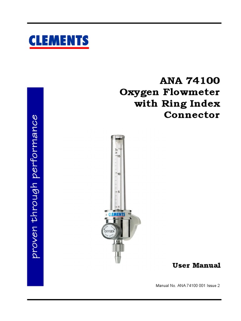 Oxygen Flowmeter User Manual PDF
