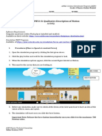 MODULE PHY3-S1 Qualitative Description of Motion: Activity